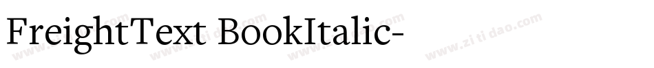 FreightText BookItalic字体转换